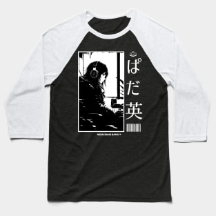 Lofi Study Manga Anime Girl Aesthetic Japan #6 Baseball T-Shirt